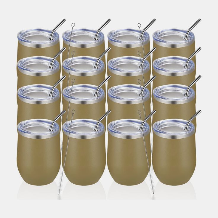 Insulated Wine Tumbler/ with straw