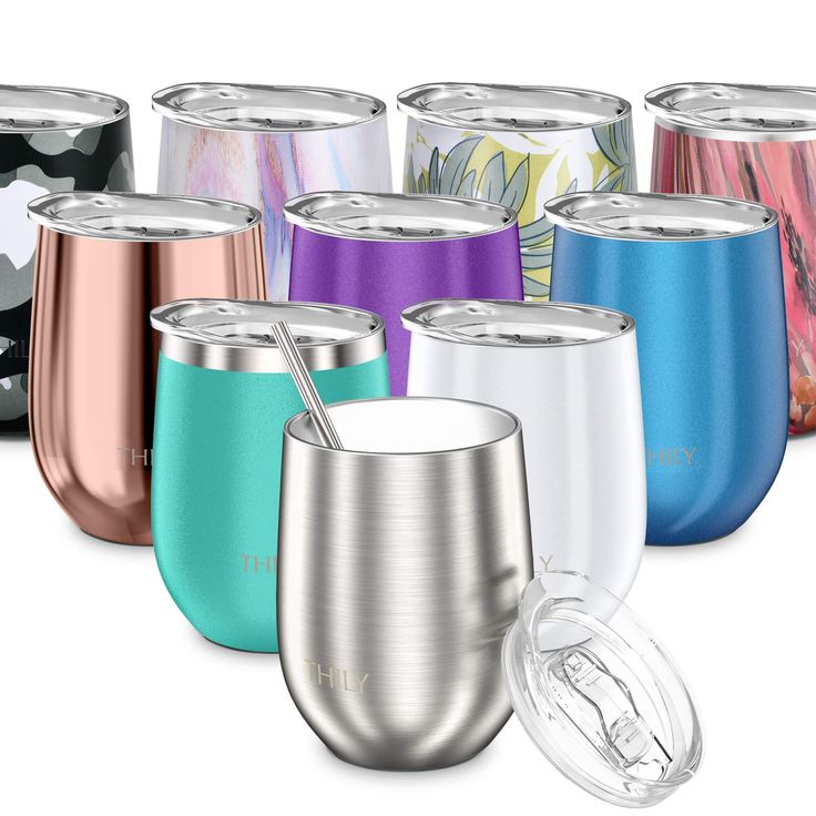 Insulated Wine Tumbler/ with straw
